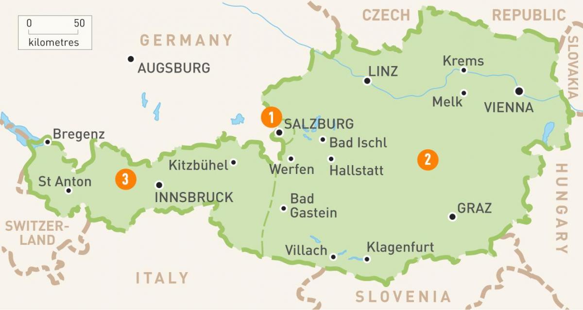 Avusturya haritası 