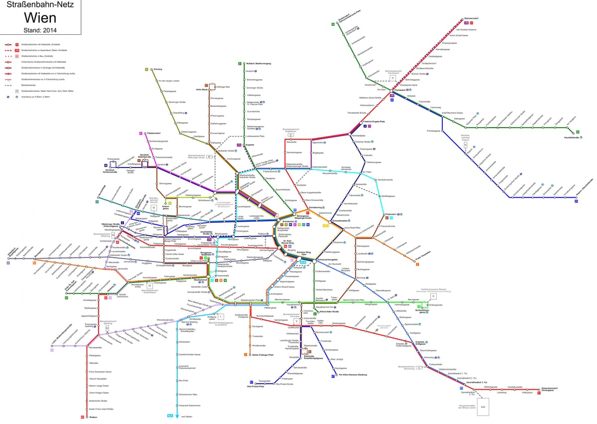Avusturya Viyana metro haritası
