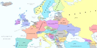Avrupa haritası Avusturya gösteren 