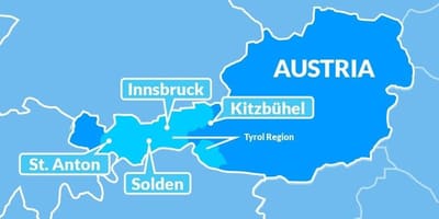 Tirol bölge haritası Avusturya haritası 