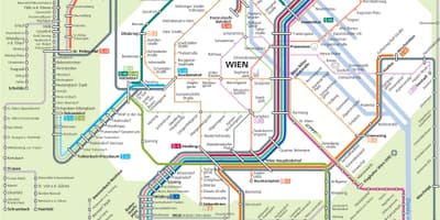Viyana, Avusturya Haritayı tren istasyonları 